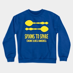 Spoons To Spare - Chronic Illness Awareness (Yellow) Crewneck Sweatshirt